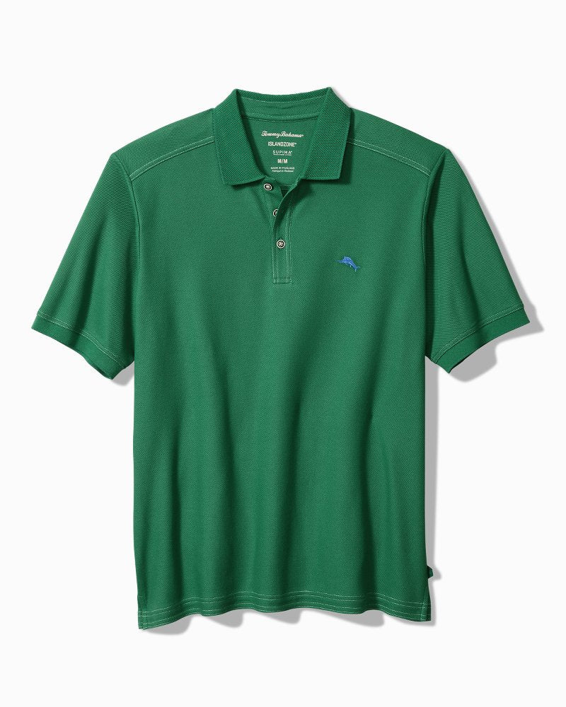 Big & Tall Emfielder IslandZone® Polo Myrtle Green | Tommy Bahama Everyday - Big & Tall Emfielder IslandZone® Polo