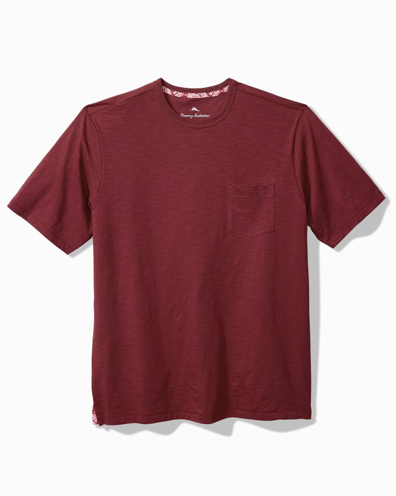 Big & Tall Bali Beach Crew T-Shirt Cherry Stone | Tommy Bahama Quality - Big & Tall Bali Beach Crew T-Shirt