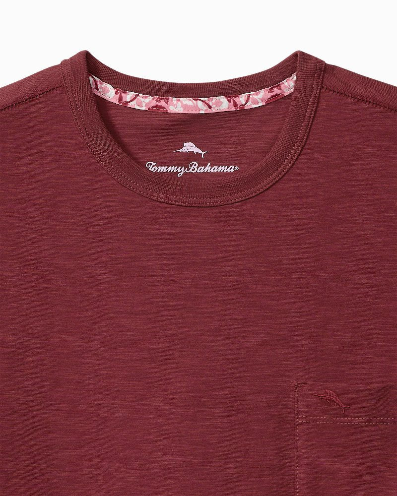 Big & Tall Bali Beach Crew T-Shirt Cherry Stone | Tommy Bahama Quality - Big & Tall Bali Beach Crew T-Shirt