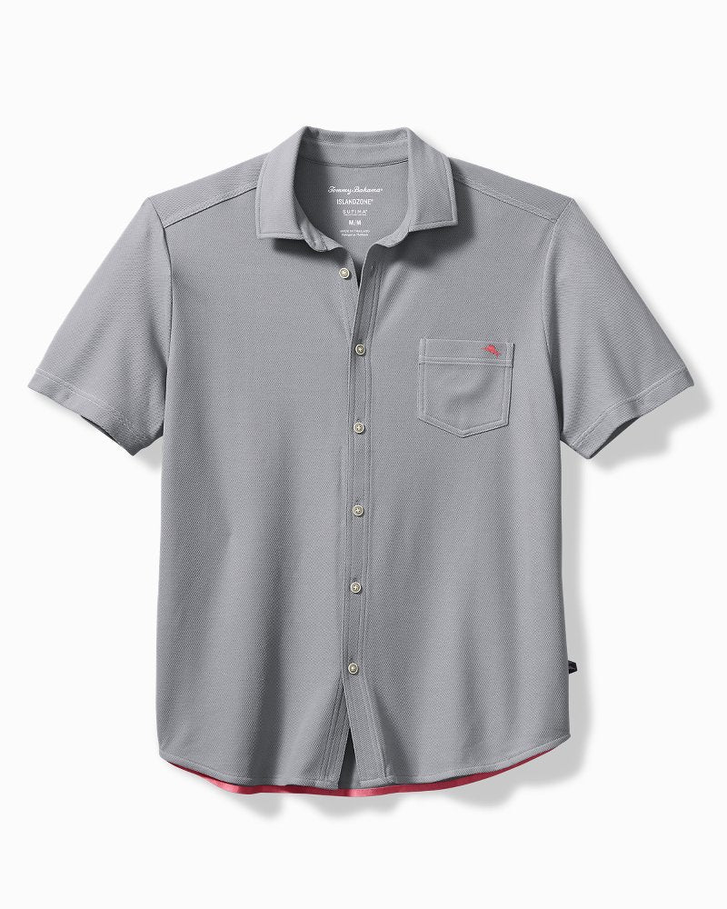 Big & Tall Emfielder IslandZone® Knit Short-Sleeve Shirt Iced Slate | Tommy Bahama Recommended - Big & Tall Emfielder IslandZone® Knit Short-Sleeve Shirt