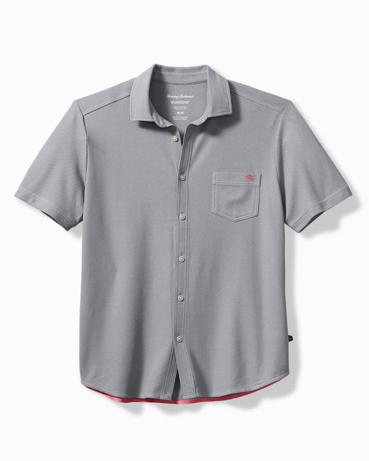 Big & Tall Emfielder IslandZone® Knit Short-Sleeve Shirt Iced Slate | Tommy Bahama Recommended - Big & Tall Emfielder IslandZone® Knit Short-Sleeve Shirt