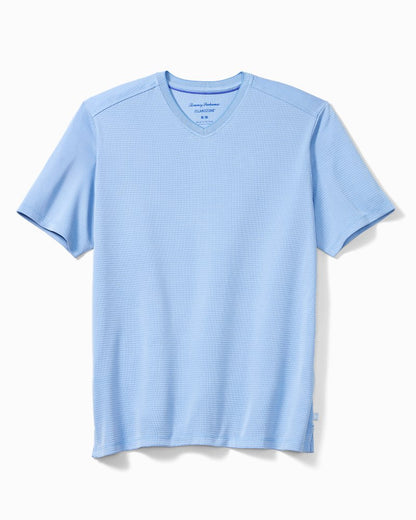 Big & Tall Coastal Crest IslandZone® V-Neck Shirt Big Sky Blue | Tommy Bahama Top Pick - Big & Tall Coastal Crest IslandZone® V-Neck Shirt