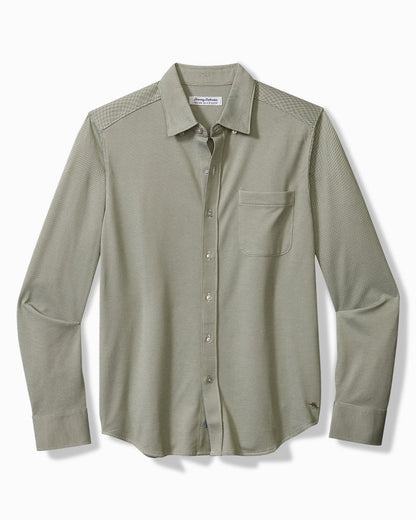 Big & Tall San Lucio Knit Stretch Shirt Dark Fern | Tommy Bahama Deals - Big & Tall San Lucio Knit Stretch Shirt