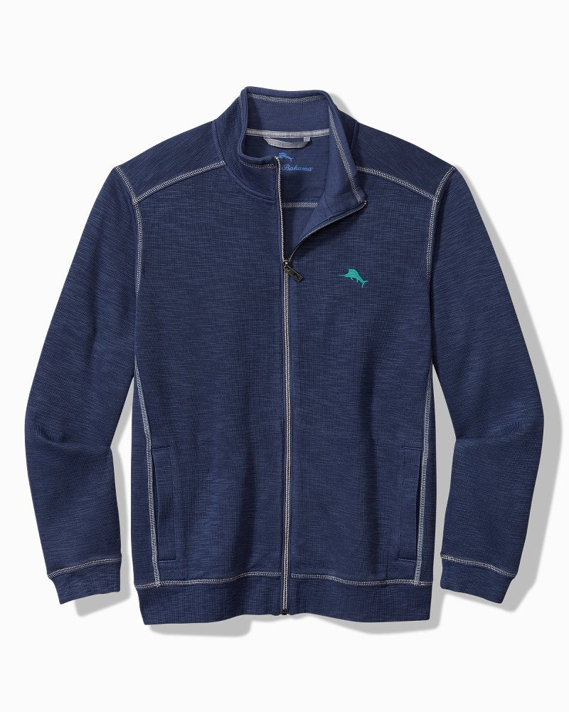 Big & Tall Tobago Bay Full-Zip Sweatshirt Island Navy | Tommy Bahama Top Pick - Big & Tall Tobago Bay Full-Zip Sweatshirt