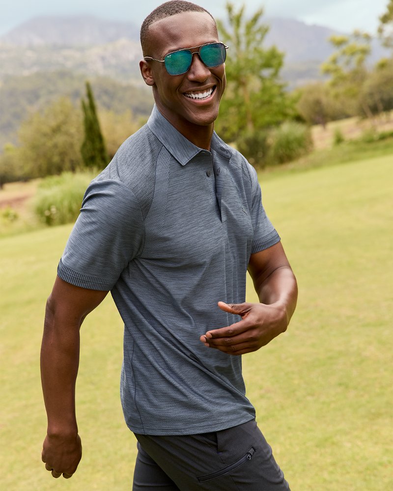 Big & Tall Palm Coast Pro IslandZone® Polo Turbulence | Tommy Bahama Customer Favorite - Big & Tall Palm Coast Pro IslandZone® Polo