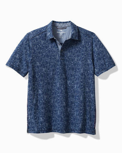 Big & Tall Sippin' Soiree Polo Indigo | Tommy Bahama Best Price - Big & Tall Sippin' Soiree Polo