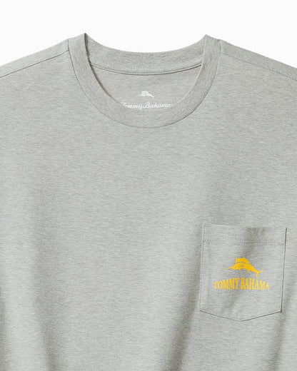 Big & Tall Old Dog, Cue Tricks Graphic Pocket T-Shirt Grey Heather | Tommy Bahama Featured - Big & Tall Old Dog, Cue Tricks Graphic Pocket T-Shirt