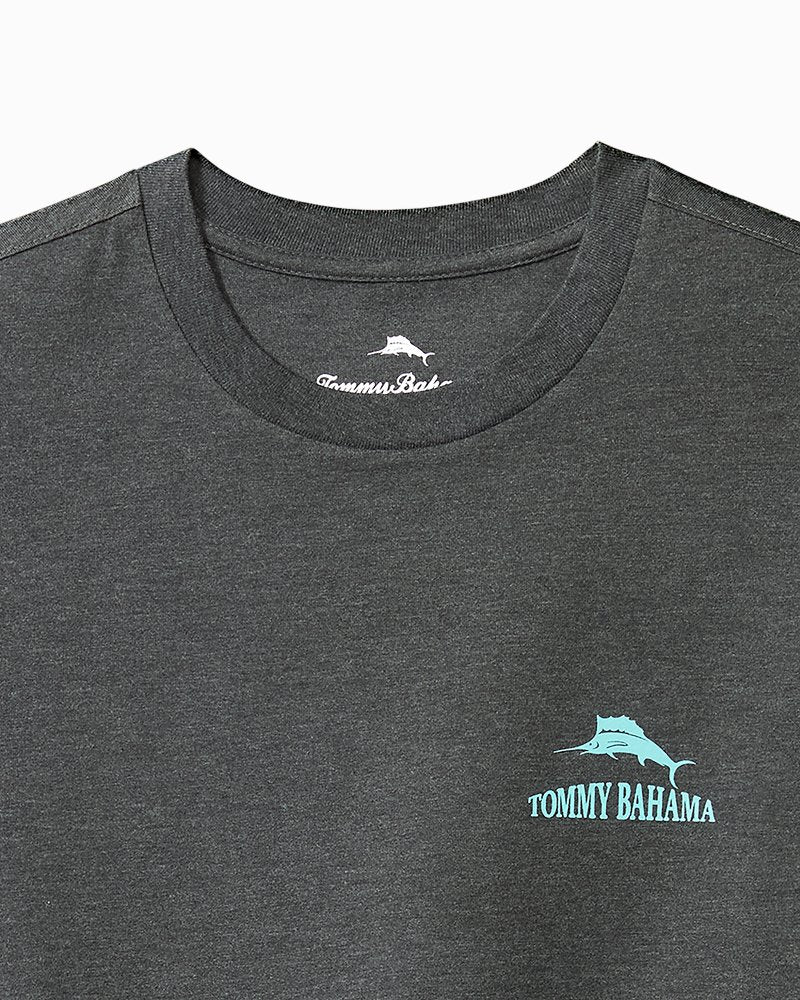 Big & Tall Five Star Hotel Graphic T-Shirt Coal Heather | Tommy Bahama Special Offer - Big & Tall Five Star Hotel Graphic T-Shirt