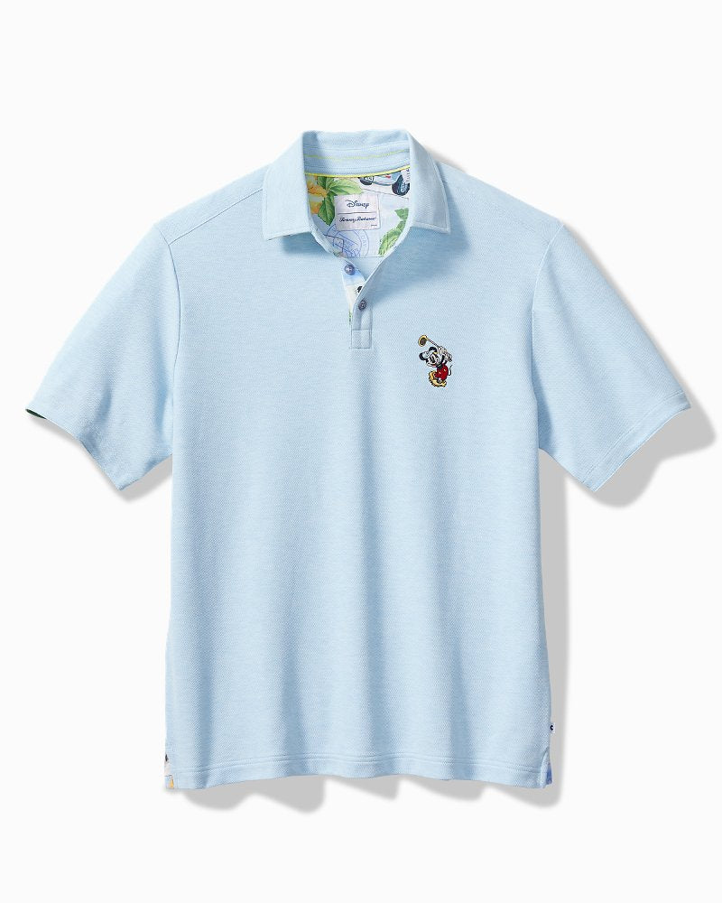 Big & Tall Disney Postcard to Paradise Five O'Clock Polo Light Sky Hthr | Tommy Bahama Top Pick - Big & Tall Disney Postcard to Paradise Five O'Clock Polo