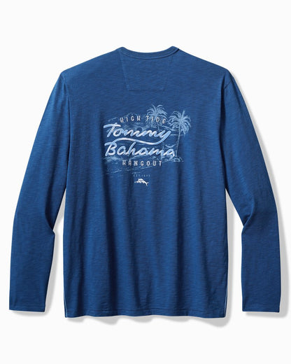Big & Tall High Tide Hangout Long-Sleeve Lux T-Shirt Dark Blue Muse | Tommy Bahama Trusted - Big & Tall High Tide Hangout Long-Sleeve Lux T-Shirt