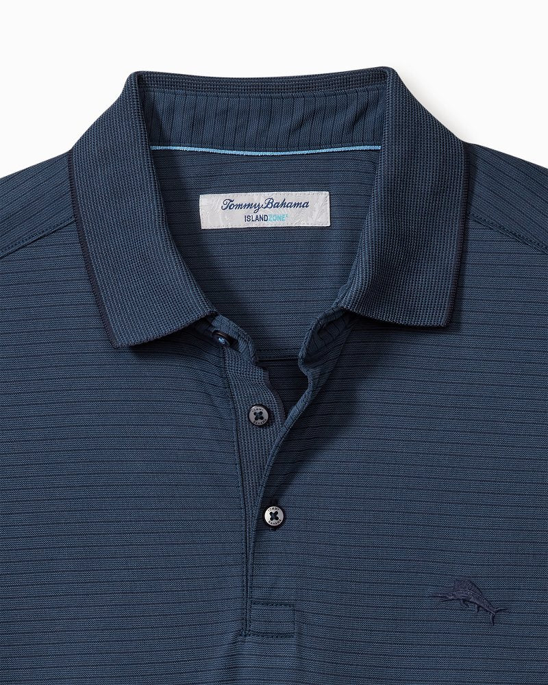 Big & Tall Bay Stripe IslandZone® Polo Ocean Deep | Tommy Bahama Discount - Big & Tall Bay Stripe IslandZone® Polo