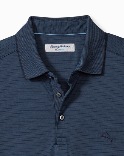 Big & Tall Bay Stripe IslandZone® Polo Ocean Deep | Tommy Bahama Discount - Big & Tall Bay Stripe IslandZone® Polo