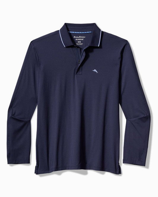 Big & Tall Palm Desert Fairway IslandZone® Long-Sleeve Polo Aleutian Night | Tommy Bahama Top Pick - Big & Tall Palm Desert Fairway IslandZone® Long-Sleeve Polo