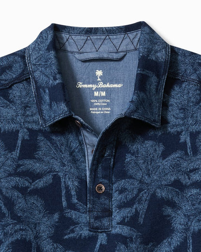 Big & Tall Palm Impressions Polo Indigo | Tommy Bahama Trending - Big & Tall Palm Impressions Polo
