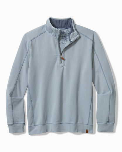 Big & Tall Ben & Terry Half-Zip Sweatshirt Norse Blue | Tommy Bahama Value - Big & Tall Ben & Terry Half-Zip Sweatshirt