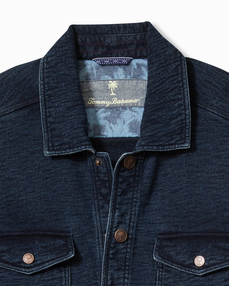 Big & Tall Indigo Paradise CPO Shirt Jacket Indigo | Tommy Bahama Discount - Big & Tall Indigo Paradise CPO Shirt Jacket