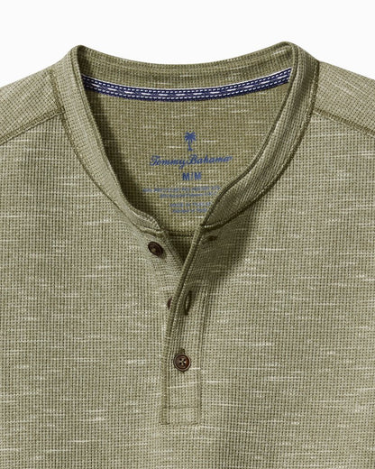 Big & Tall Morro Beach Long-Sleeve Henley Tea Leaf | Tommy Bahama Everyday - Big & Tall Morro Beach Long-Sleeve Henley