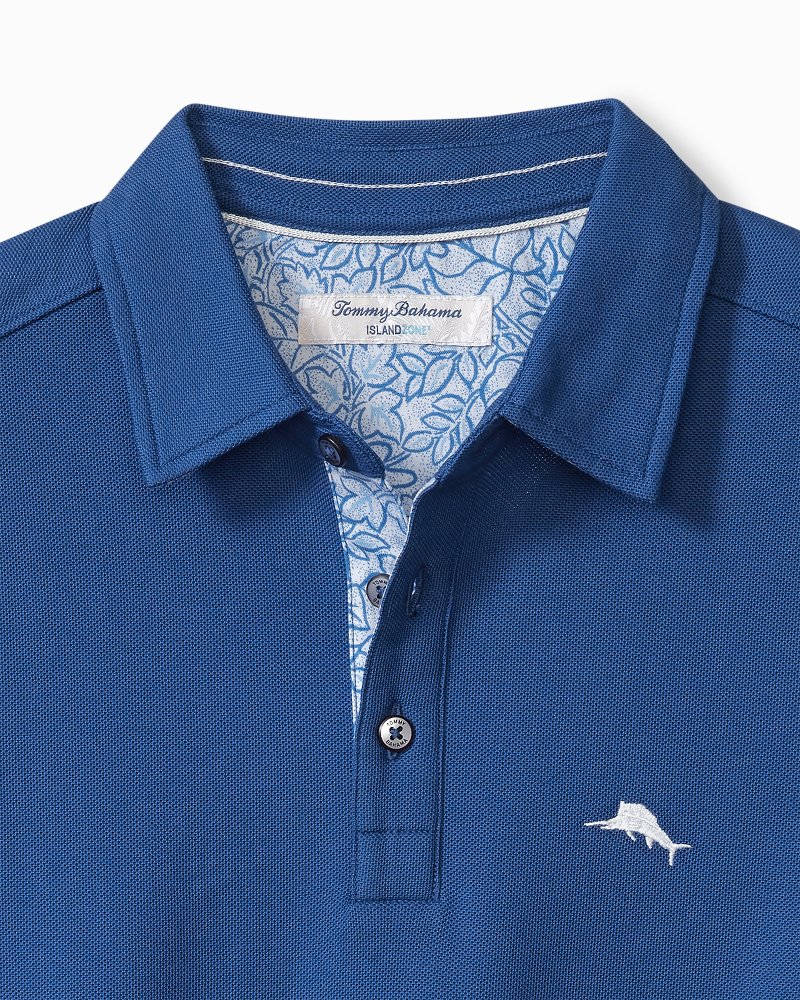 Big & Tall Seaside Soiree Five O'Clock IslandZone® Polo Monaco Blue | Tommy Bahama Trending - Big & Tall Seaside Soiree Five O'Clock IslandZone® Polo