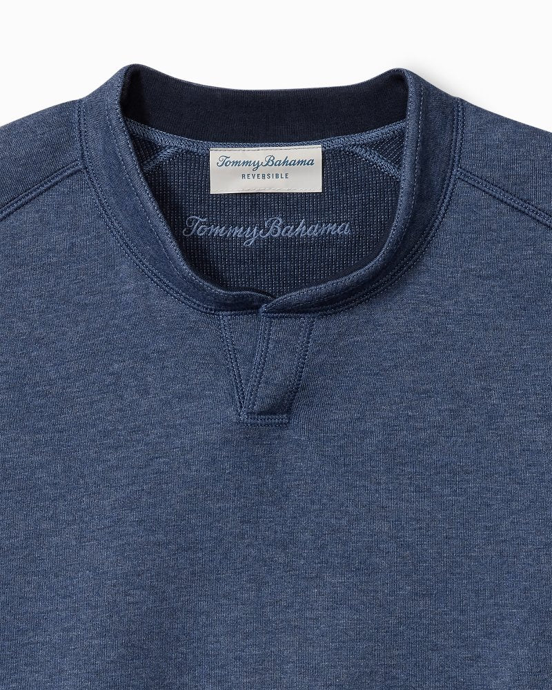 Big & Tall Flip Coast Reversible Abaco Sweatshirt Blue Note Heather | Tommy Bahama Discount - Big & Tall Flip Coast Reversible Abaco Sweatshirt