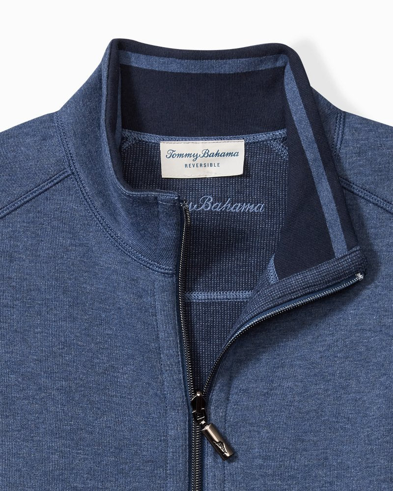 Big & Tall Flip Coast Reversible Vest Blue Note Heather | Tommy Bahama Top Pick - Big & Tall Flip Coast Reversible Vest