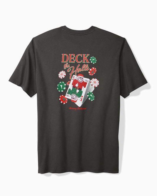 Big & Tall Deck the Halls Graphic T-Shirt Coal | Tommy Bahama Quality - Big & Tall Deck the Halls Graphic T-Shirt