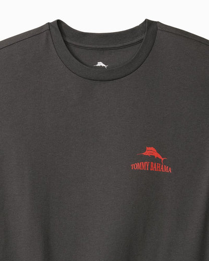 Big & Tall Deck the Halls Graphic T-Shirt Coal | Tommy Bahama Quality - Big & Tall Deck the Halls Graphic T-Shirt