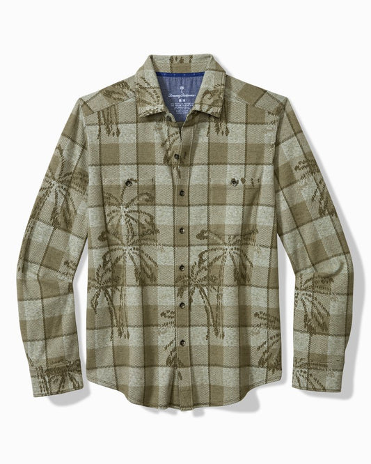 Big & Tall Fireside Palm Springs Stretch Flannel Shirt Tea Leaf | Tommy Bahama Exclusive - Big & Tall Fireside Palm Springs Stretch Flannel Shirt