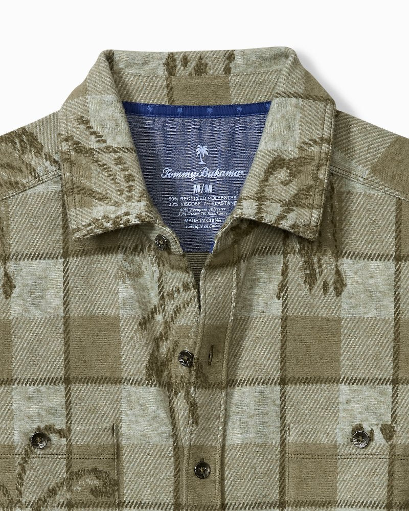 Big & Tall Fireside Palm Springs Stretch Flannel Shirt Tea Leaf | Tommy Bahama Exclusive - Big & Tall Fireside Palm Springs Stretch Flannel Shirt