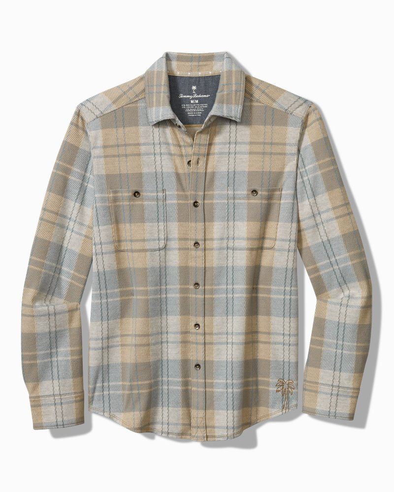 Big & Tall Fireside Modesto Stretch Flannel Shirt Wind's Breath | Tommy Bahama Discount - Big & Tall Fireside Modesto Stretch Flannel Shirt