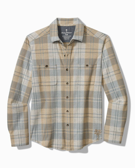 Big & Tall Fireside Modesto Stretch Flannel Shirt Wind's Breath | Tommy Bahama Discount - Big & Tall Fireside Modesto Stretch Flannel Shirt
