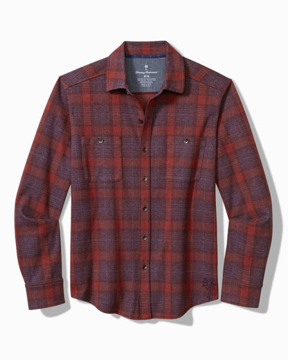 Big & Tall Fireside San Miguel Stretch Flannel Shirt Rhododendron | Tommy Bahama Latest - Big & Tall Fireside San Miguel Stretch Flannel Shirt