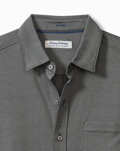 Big & Tall San Lucio Diamond Isles Knit Stretch Shirt Turbulence | Tommy Bahama Premium - Big & Tall San Lucio Diamond Isles Knit Stretch Shirt