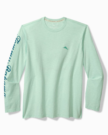 Big & Tall Marlin Mirage Lux Long-Sleeve T-Shirt Light Caribbean Tile | Tommy Bahama Exclusive - Big & Tall Marlin Mirage Lux Long-Sleeve T-Shirt