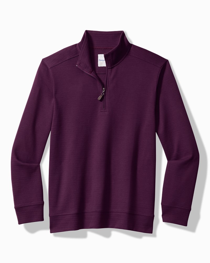 Big & Tall St. Kitts Half-Zip Sweatshirt Purple Passage | Tommy Bahama New - Big & Tall St. Kitts Half-Zip Sweatshirt