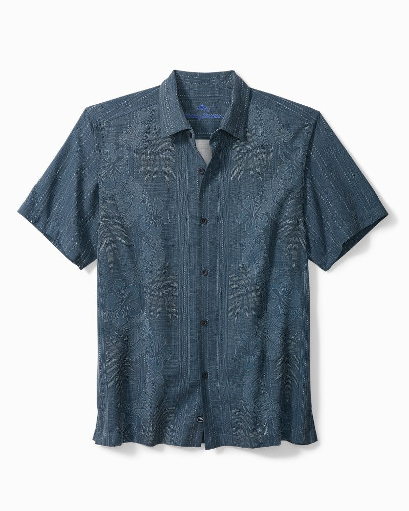 Big & Tall Bali Border Silk Camp Shirt Navy | Tommy Bahama Popular - Big & Tall Bali Border Silk Camp Shirt