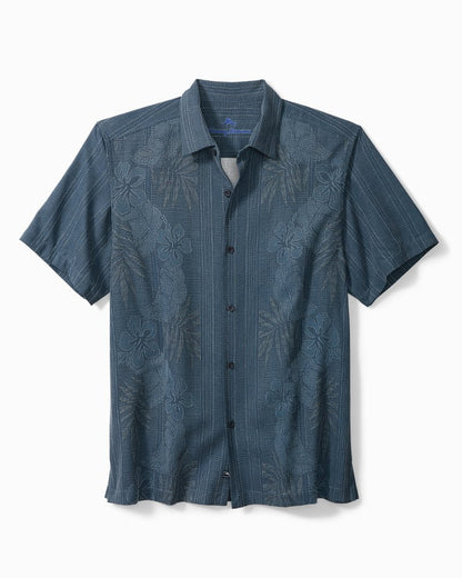 Big & Tall Bali Border Silk Camp Shirt Navy | Tommy Bahama Popular - Big & Tall Bali Border Silk Camp Shirt