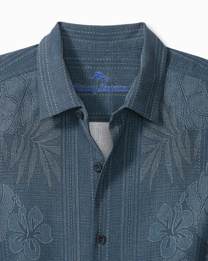 Big & Tall Bali Border Silk Camp Shirt Navy | Tommy Bahama Popular - Big & Tall Bali Border Silk Camp Shirt