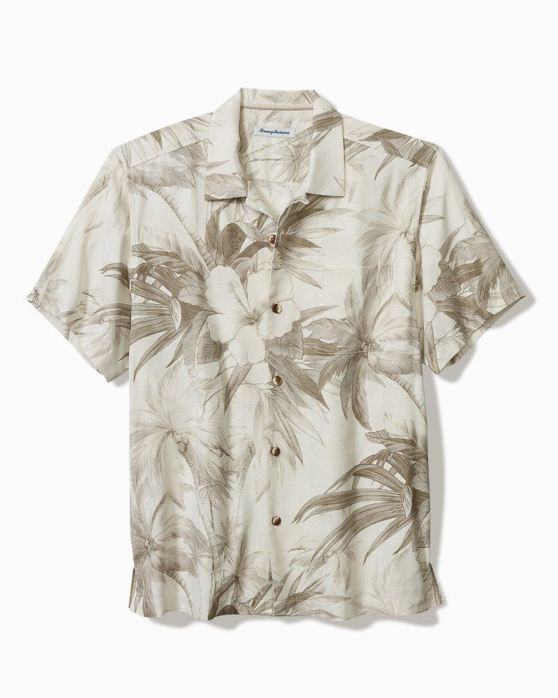 Big & Tall Flora Oasis IslandZone® Camp Shirt Pure Khaki | Tommy Bahama Exclusive - Big & Tall Flora Oasis IslandZone® Camp Shirt