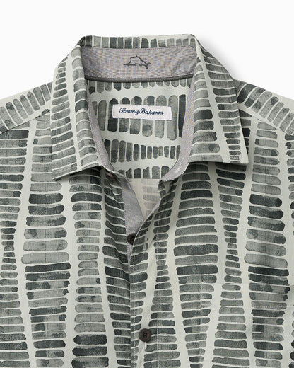Big & Tall Boardwalk Blues Silk Camp Shirt Carbon Grey | Tommy Bahama New - Big & Tall Boardwalk Blues Silk Camp Shirt