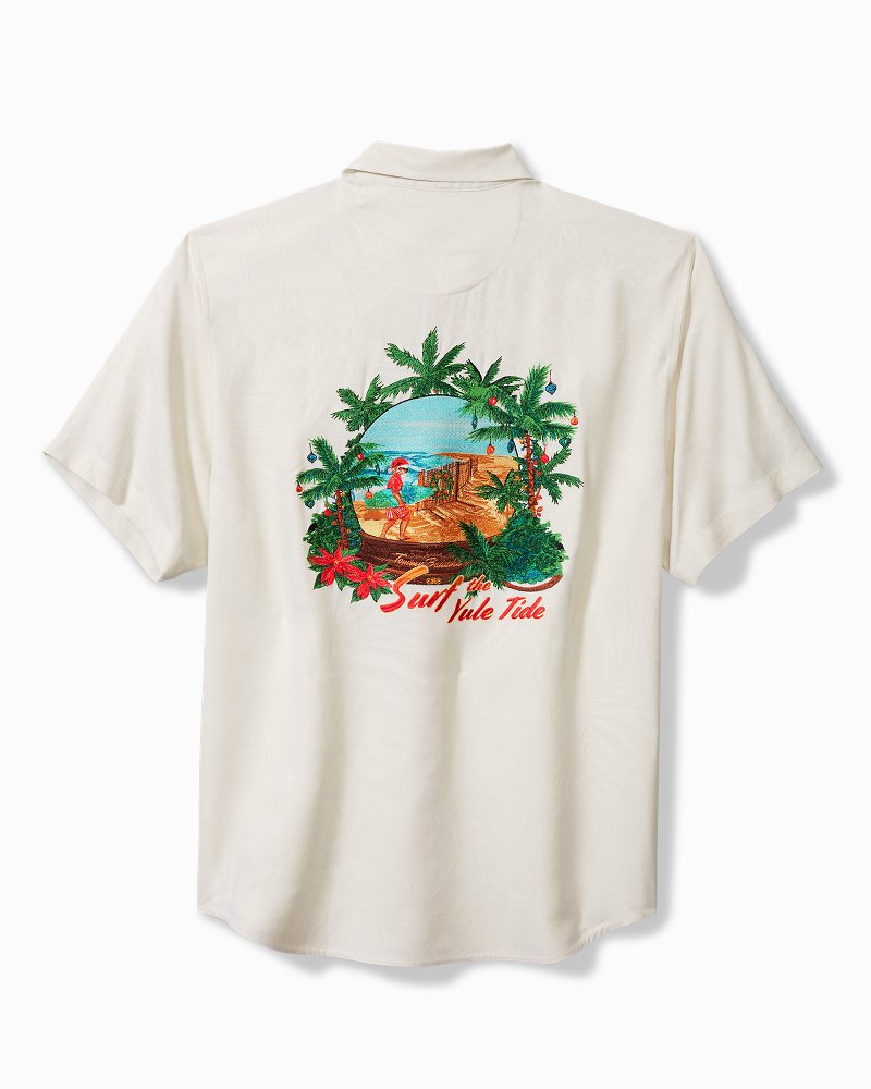Big & Tall Surf the Yule Tide Silk Camp Shirt Continental | Tommy Bahama Signature - Big & Tall Surf the Yule Tide Silk Camp Shirt