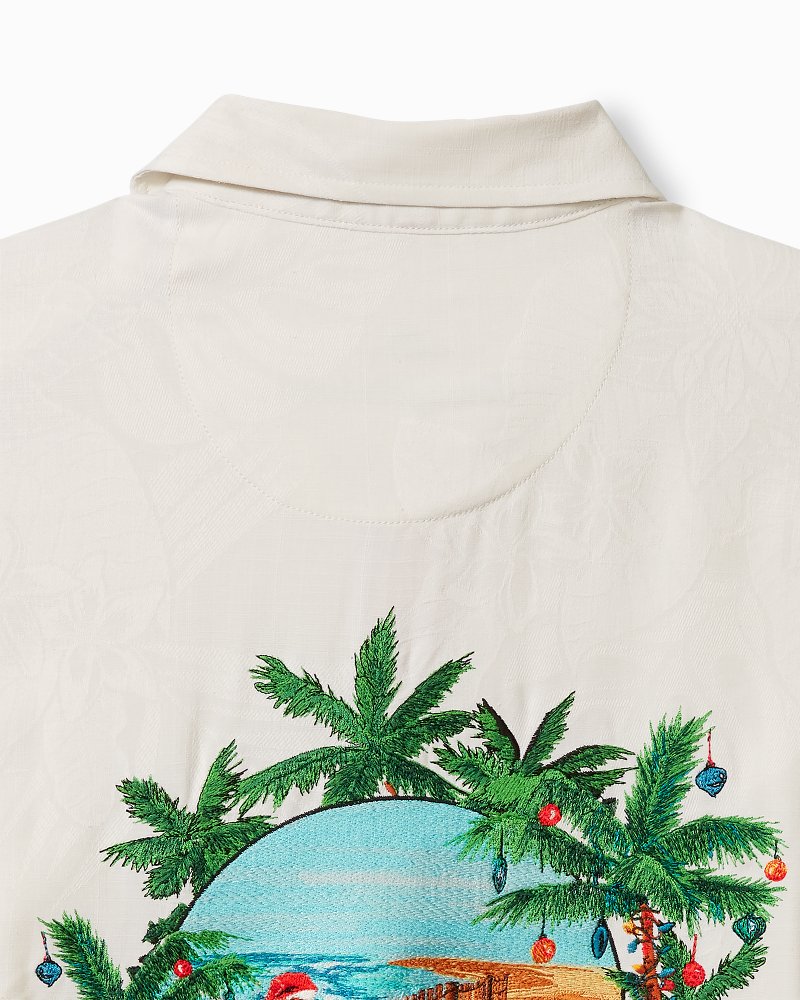 Big & Tall Surf the Yule Tide Silk Camp Shirt Continental | Tommy Bahama Signature - Big & Tall Surf the Yule Tide Silk Camp Shirt