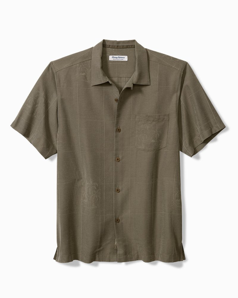 Big & Tall Coconut Point Palm Isle IslandZone® Camp Shirt Desert Island Green | Tommy Bahama Value - Big & Tall Coconut Point Palm Isle IslandZone® Camp Shirt