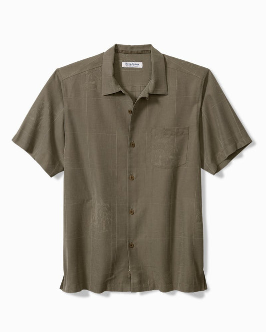 Big & Tall Coconut Point Palm Isle IslandZone® Camp Shirt Desert Island Green | Tommy Bahama Value - Big & Tall Coconut Point Palm Isle IslandZone® Camp Shirt
