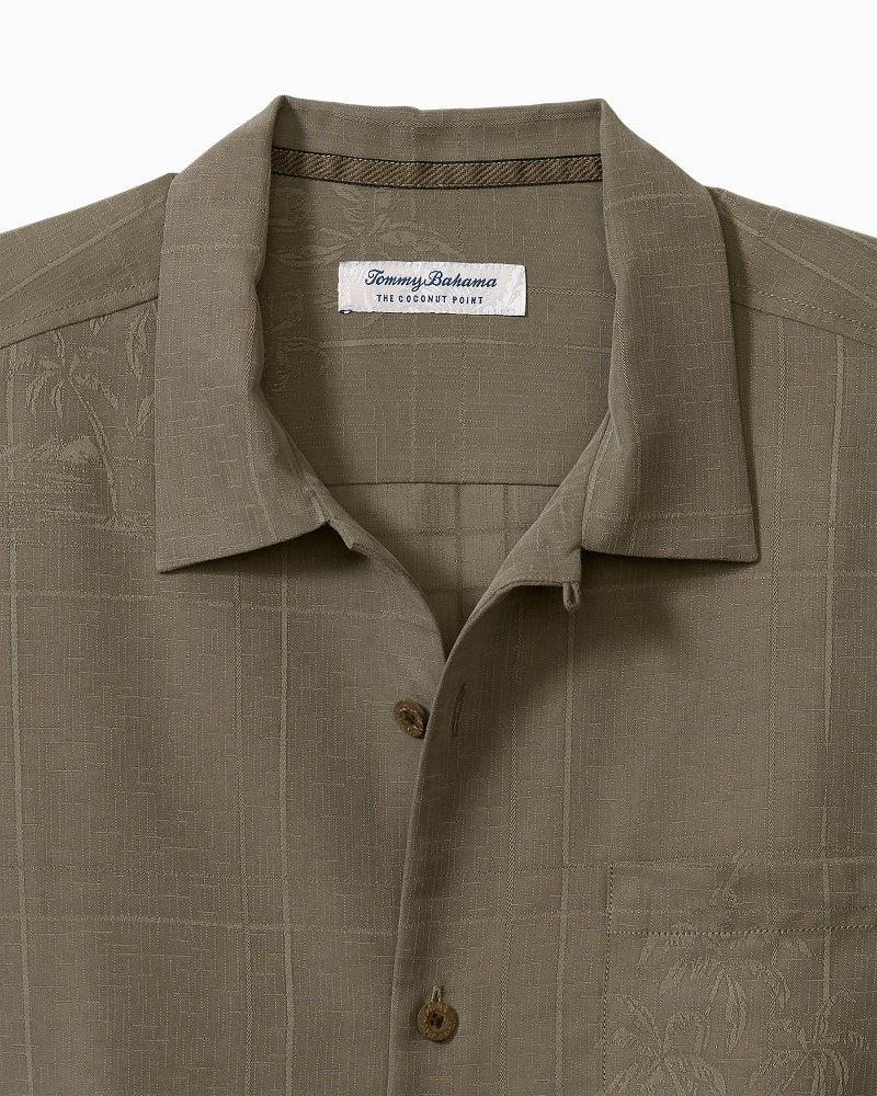Big & Tall Coconut Point Palm Isle IslandZone® Camp Shirt Desert Island Green | Tommy Bahama Value - Big & Tall Coconut Point Palm Isle IslandZone® Camp Shirt