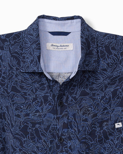 Big & Tall Veracruz Cay Paradise Pajaro Short-Sleeve Shirt Deep Tahoe | Tommy Bahama Sale - Big & Tall Veracruz Cay Paradise Pajaro Short-Sleeve Shirt