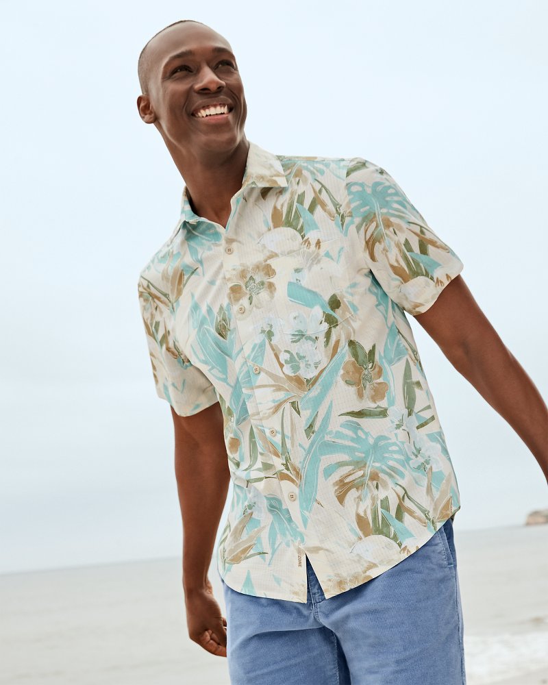 Big & Tall Bahama Coast Jungle Haven IslandZone® Shirt Warm Mist | Tommy Bahama Exclusive - Big & Tall Bahama Coast Jungle Haven IslandZone® Shirt