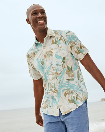 Big & Tall Bahama Coast Jungle Haven IslandZone® Shirt Warm Mist | Tommy Bahama Exclusive - Big & Tall Bahama Coast Jungle Haven IslandZone® Shirt