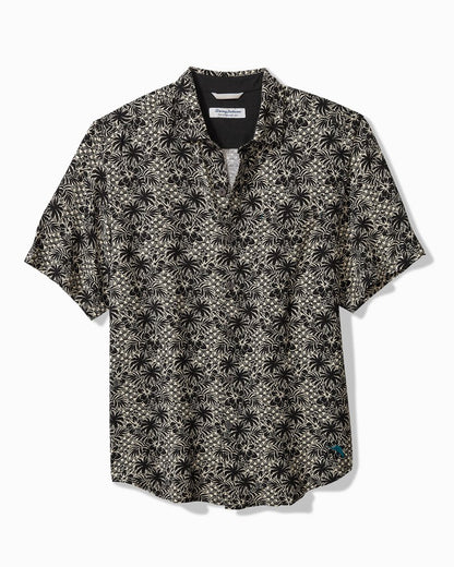 Big & Tall Veracruz Cay Palm Cascade Short-Sleeve Shirt Black | Tommy Bahama Sale - Big & Tall Veracruz Cay Palm Cascade Short-Sleeve Shirt