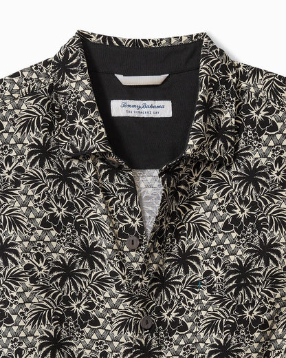 Big & Tall Veracruz Cay Palm Cascade Short-Sleeve Shirt Black | Tommy Bahama Sale - Big & Tall Veracruz Cay Palm Cascade Short-Sleeve Shirt