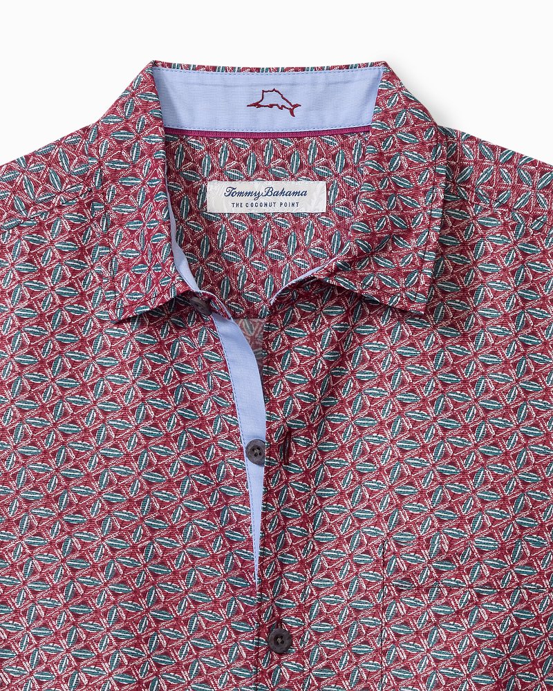 Big & Tall Coconut Point Beachcomber Geo IslandZone® Camp Shirt After Dark | Tommy Bahama Popular - Big & Tall Coconut Point Beachcomber Geo IslandZone® Camp Shirt